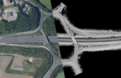 M1 Junction Composite of Aerial Image and Point Cloud