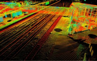 Point Cloud View of Footbridge at Derby Station
