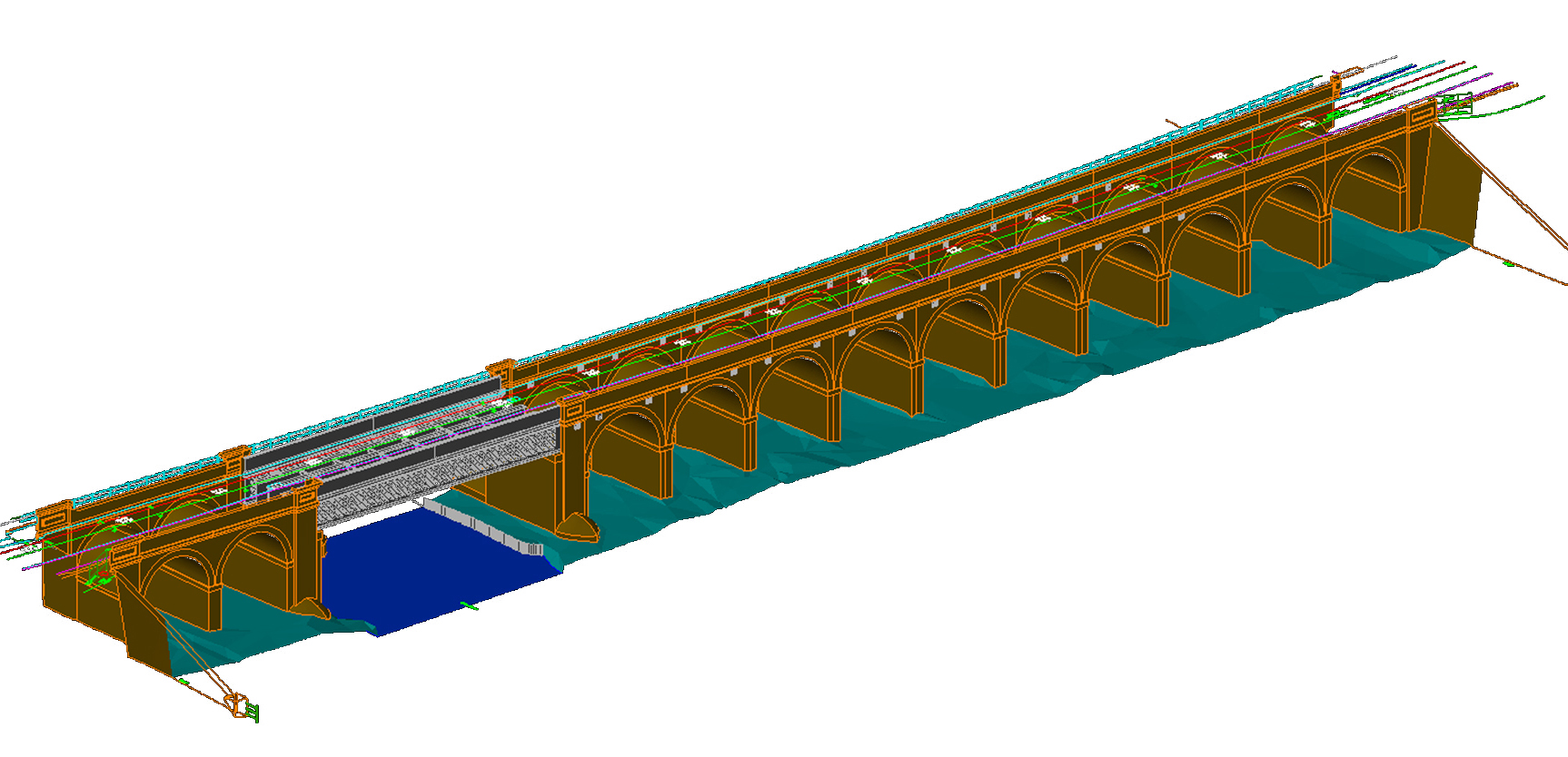 3D CAD Model of Irchester Viaduct