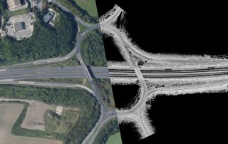 M1 Junction Composite of Aerial Image and Point Cloud