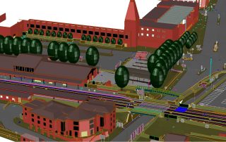 3D CAD Model of Oxford Station and surrounding area