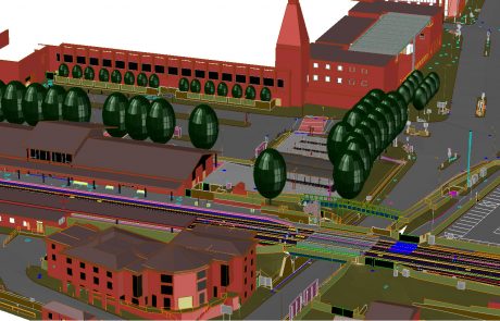 3D CAD Model of Oxford Station and surrounding area