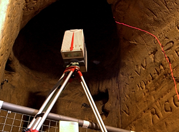 Heritage survey Leica HDS6200 scanning Dorking Caves