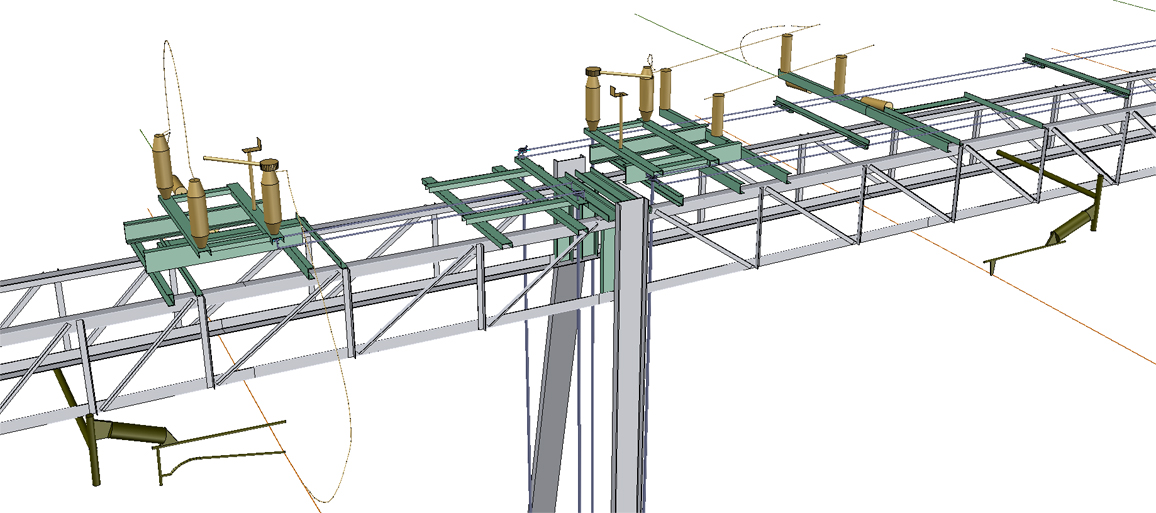 3D CAD Model of OLE Railway Gantry