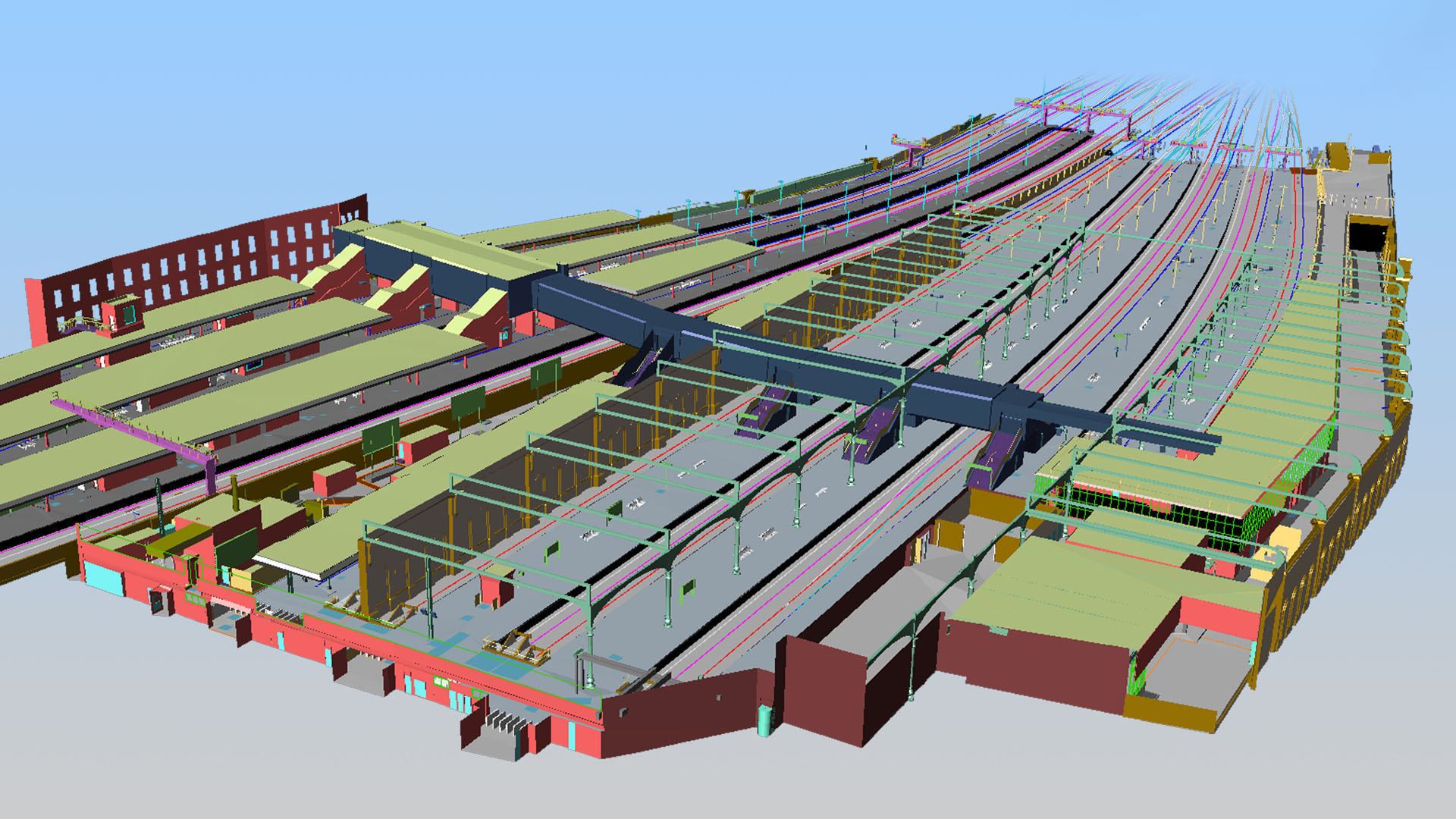 3D CAD model of London Bridge Station before construction work