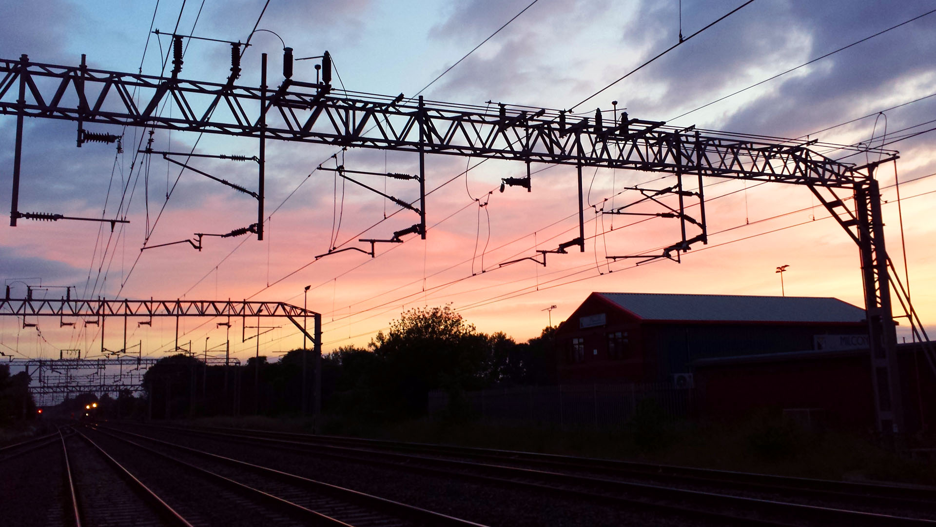 Railway OLE at sunrise