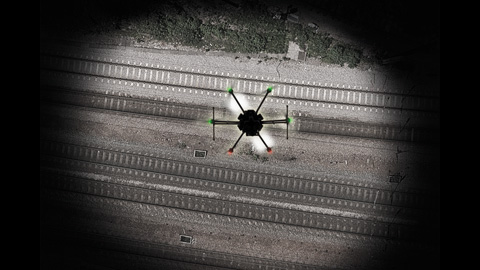 UAV Surveys with floodlights